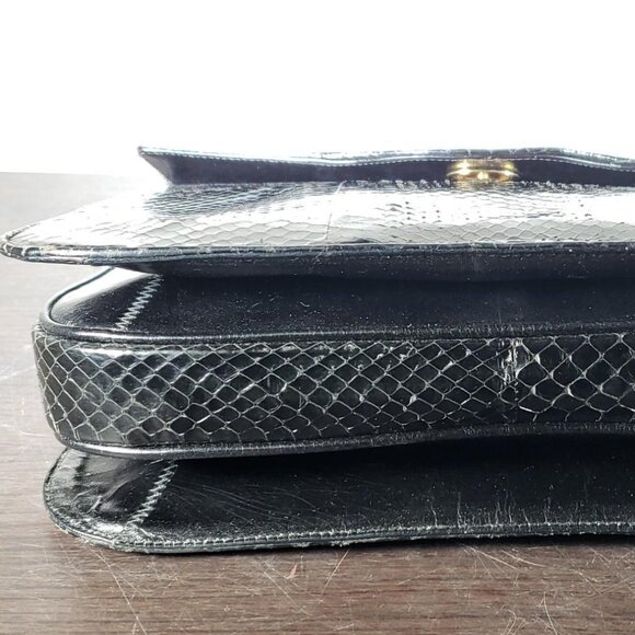 Corrado Maretto  Black Leather Handbag MADE IN ITALY with Dustbag - Picture 5 of 10